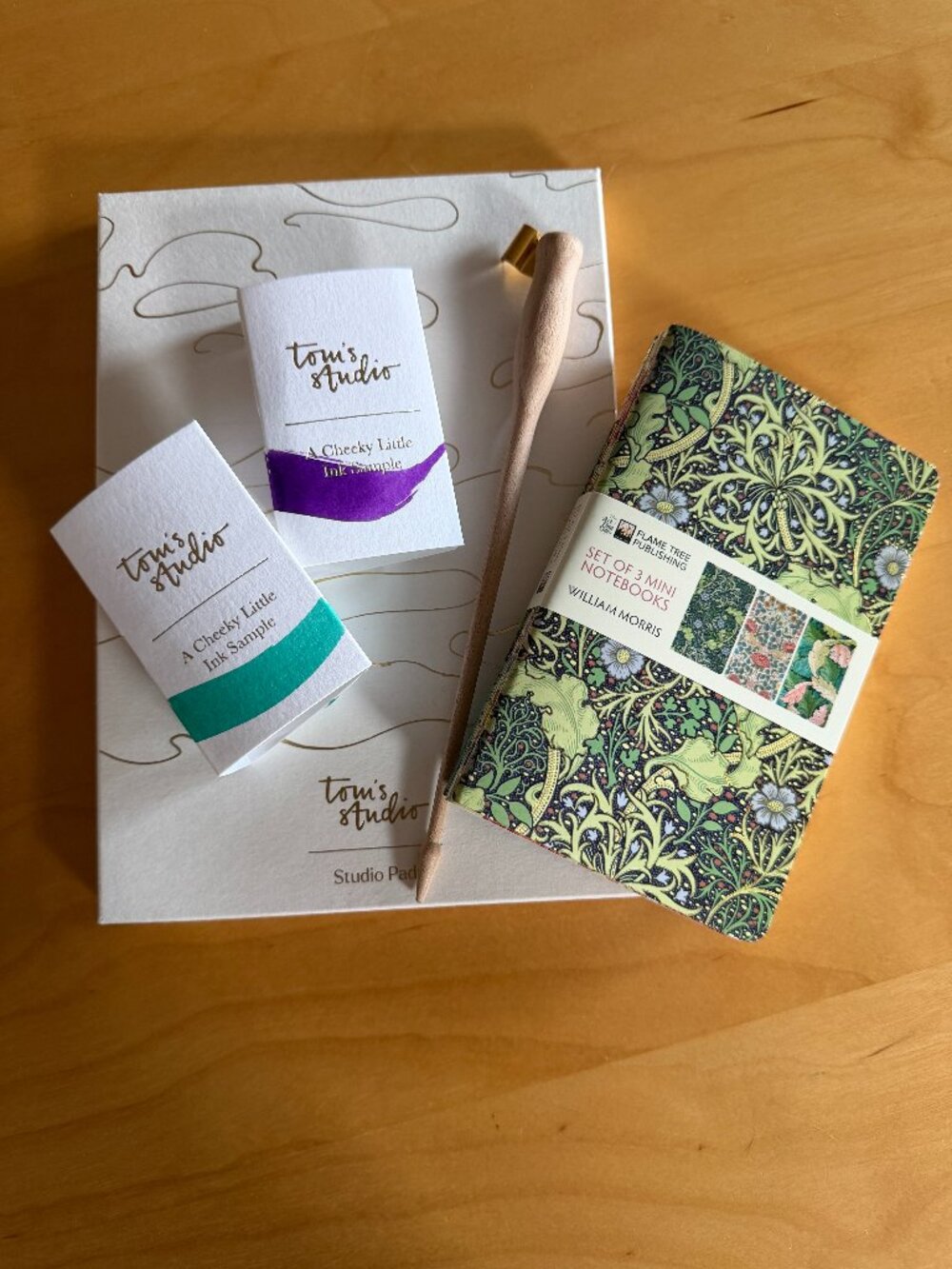 Tom's Studio Pad & Ink + Flame Tree Notebooks + Calligraphy pen